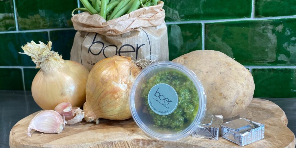 Sperziebonensoep met pesto, Recept, Boer winkel van het land